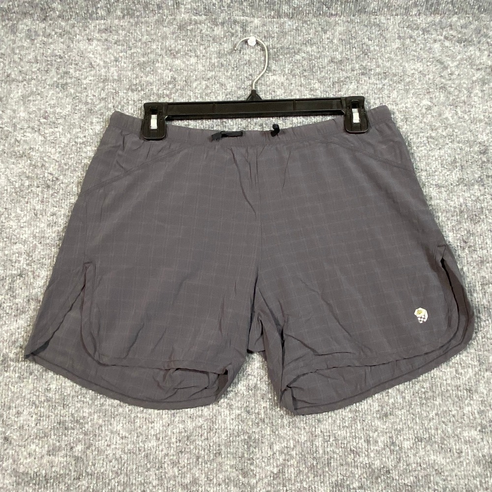Mountain Hardwear Women Gray Grid Ripstop Active Hiking Running Shorts S OL3041